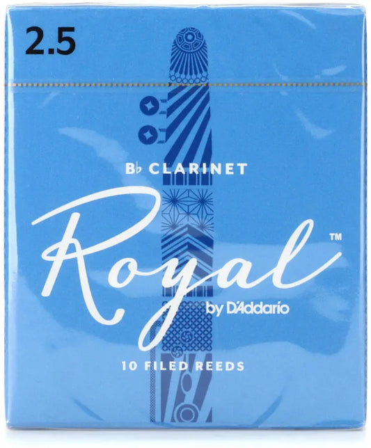 Rico Royal Clarinet Reeds - 2.5 Strength, Box of 10