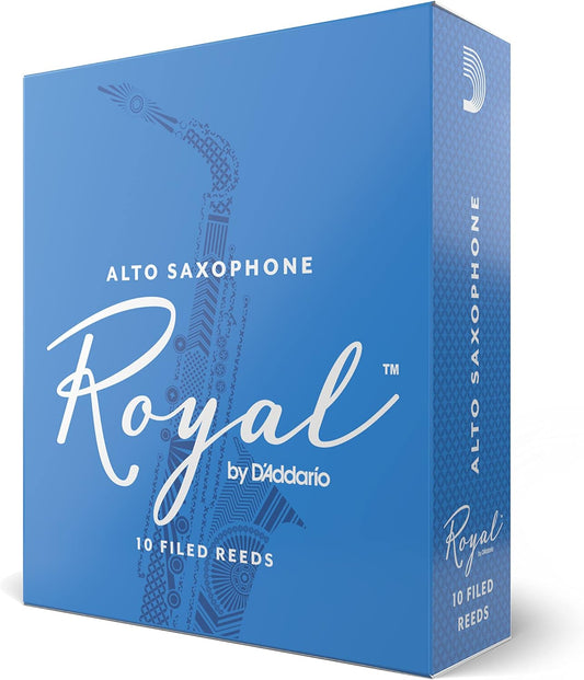 Rico Royal Alto Saxophone Reeds, Strength 2.5, box 0f 10